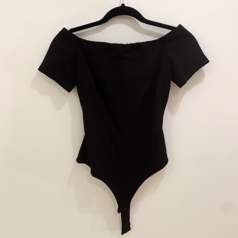Off-Shoulder Bodysuit with Cutout Back